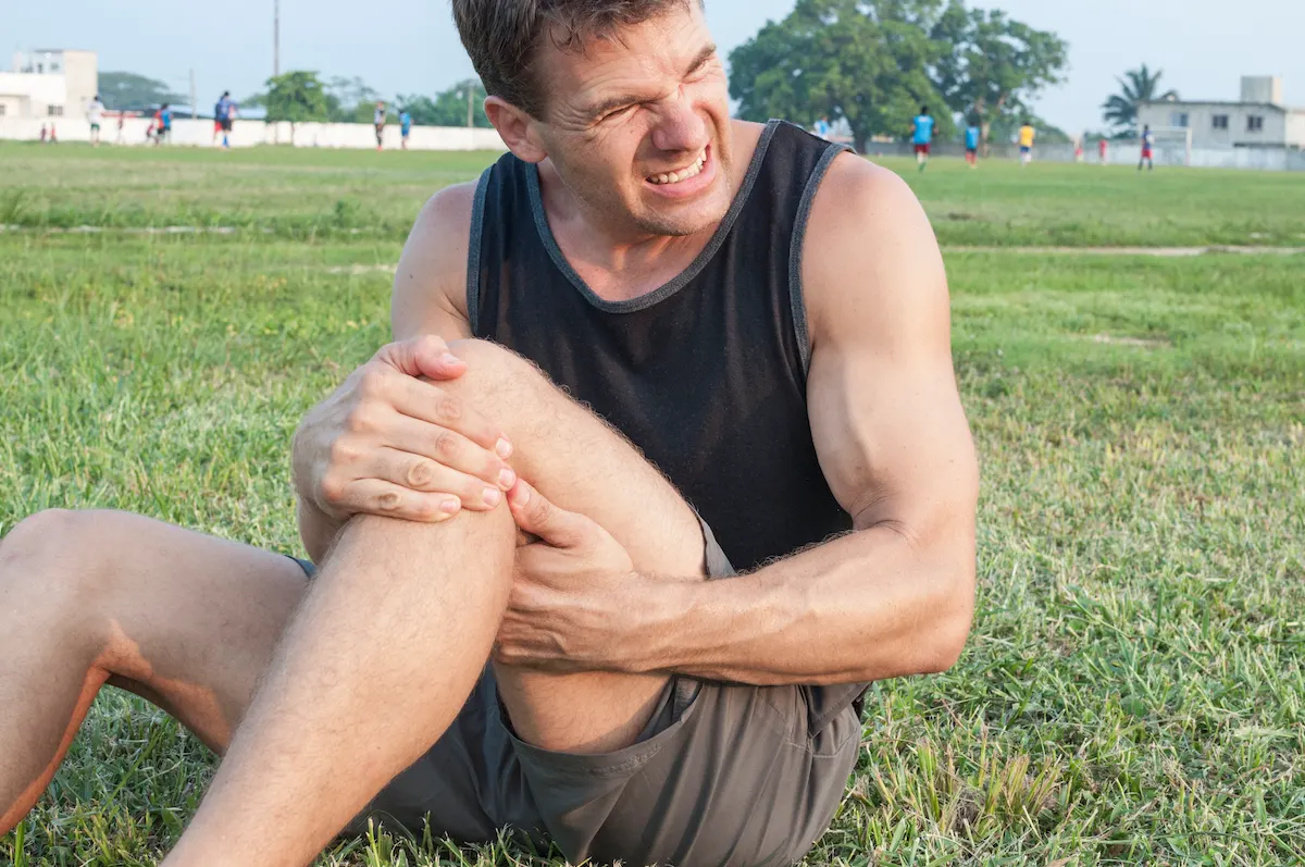 strained knee injury
